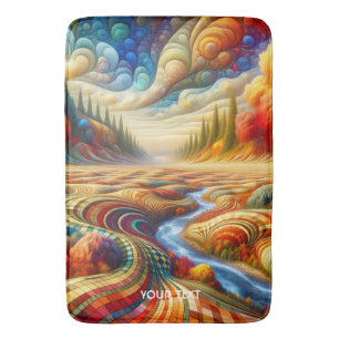 Tapete De Banheiro Paisagem Surreal Fantasy Cute Checked
