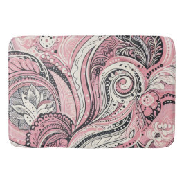 Tapete De Banheiro Paisley Rosa, O Home Studio