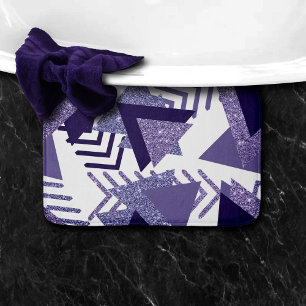 Tapete De Banheiro Paixão Roxo legal   90s Abstrato Geométrico