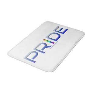 Tapete De Banheiro Palavra de orgulho colorida de SlipperyJoe, negrit