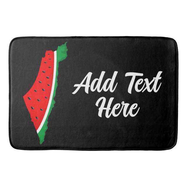 Tapete De Banheiro Palestina - Mapa Watermelon - Símbolo da liberdade (Frente)