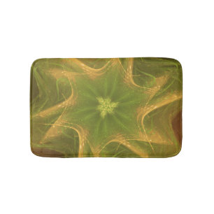 Tapete De Banheiro Paleta Verde Fractal Bath Mat