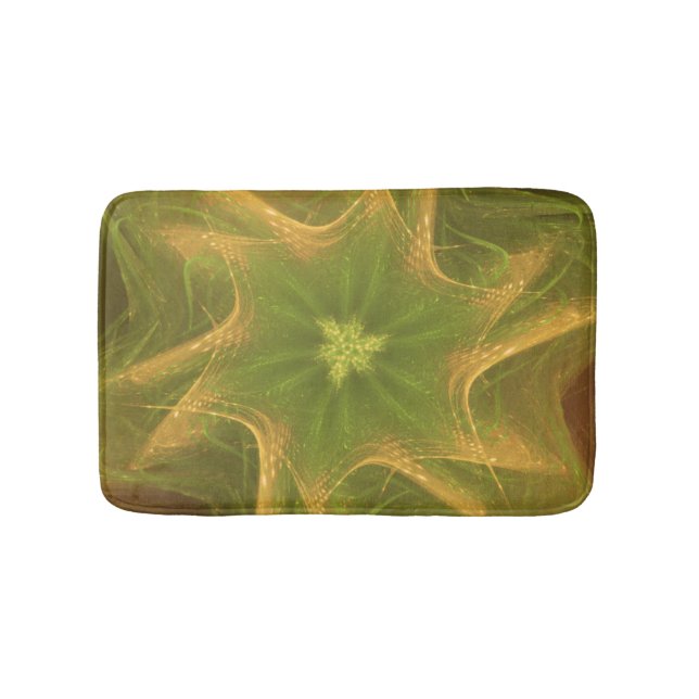 Tapete De Banheiro Paleta Verde Fractal Bath Mat (frente)