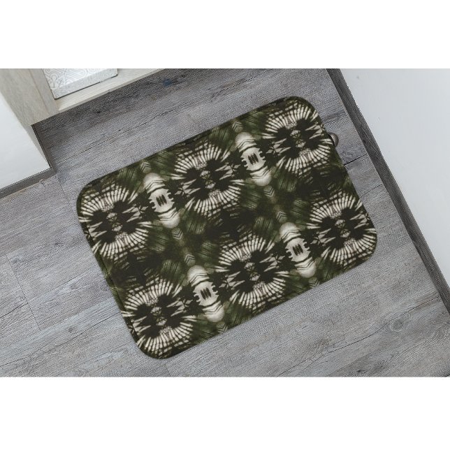 Tapete De Banheiro Palm Leaf Shadow Standard in Army Green (Criador carregado)