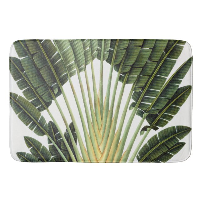 Tapete De Banheiro Palm tree Vintage Chic Art (Frente)