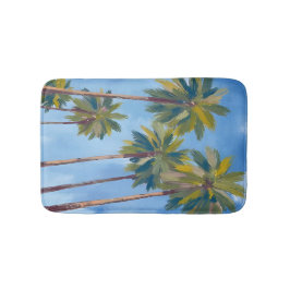Tapete De Banheiro Palm Trees Watercolor Art Tropical