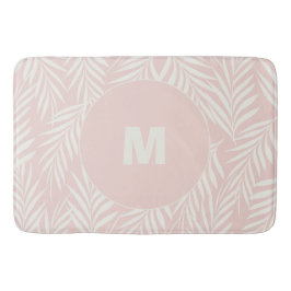 Tapete De Banheiro Palma Elegante Rosa Deixada Personalizada