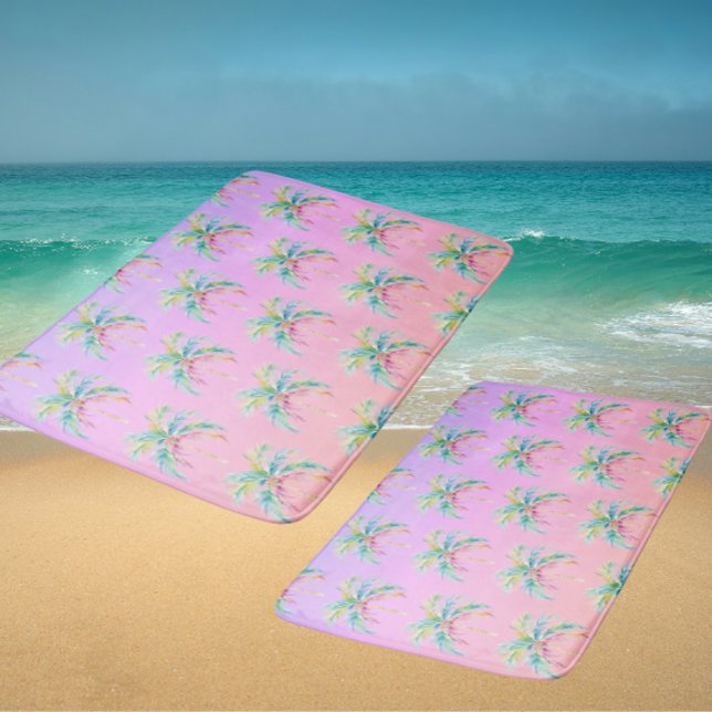 Tapete De Banheiro Palmeira do Pôr do Sol Tropical (A touch of the tropics for your bathroom!)