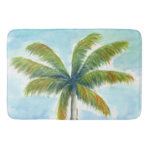 Palmeira tropical de praia num dia ensolarado