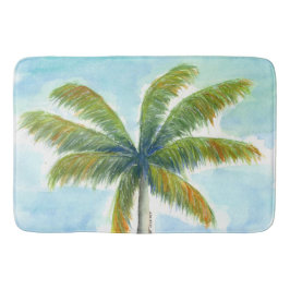 Tapete De Banheiro Palmeira tropical de praia num dia ensolarado