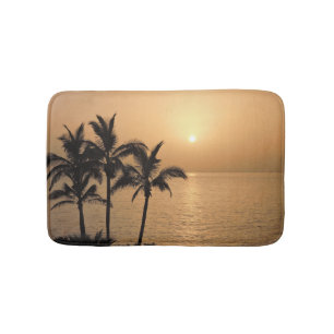 Tapete De Banheiro Palmeiras e por do sol romântico