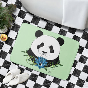 Tapete De Banheiro Panda Azul