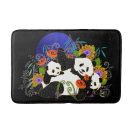 Tapete De Banheiro PANDAS BINDI - Personalizar cor de fundo