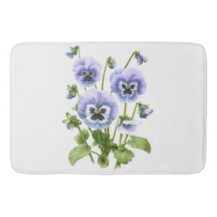 Tapete De Banheiro Pansies roxos