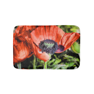 Tapete De Banheiro Papagaios vermelhos e flores do homem Flora Foto B