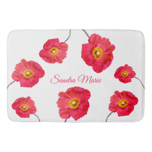 Tapete De Banheiro Papagaios Vermelhos Modernos Picadas Flor Branco