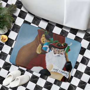 Tapete De Banheiro Papai Noel Steampunk Fantasia de Natal Vitoriana A