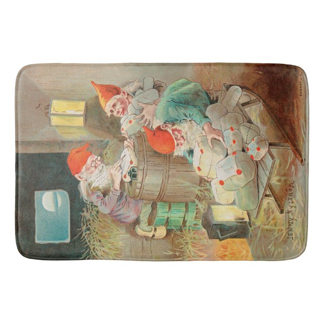 Tapete De Banheiro Papais noeis de Natal suecos (por Jenny Nyström) (Frente)