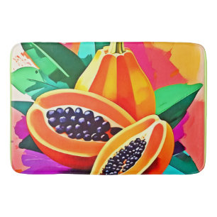 Tapete De Banheiro Papaya Fatiada Pop Art