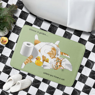 Tapete De Banheiro Papel higiênico de gengibre de laranja
