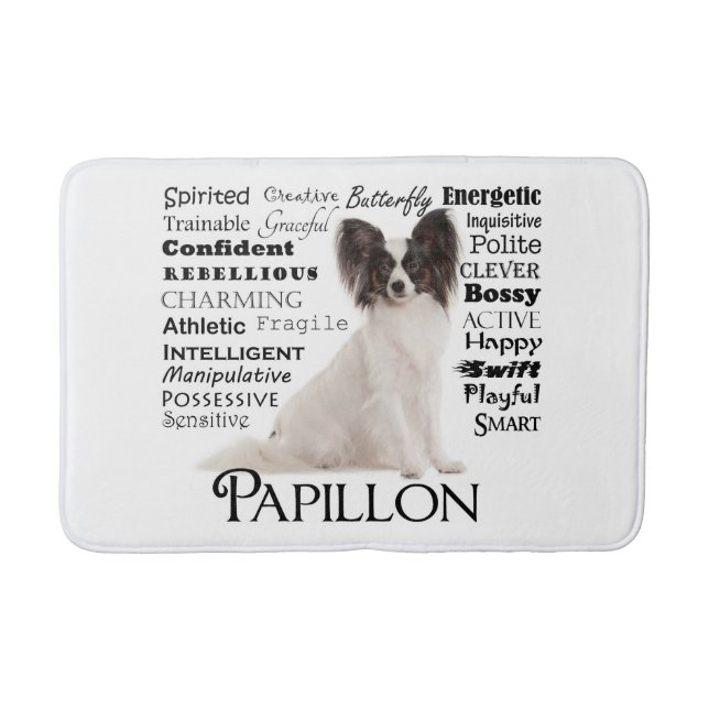 Tapete De Banheiro Papillon Traits Bath Mat (Frente)