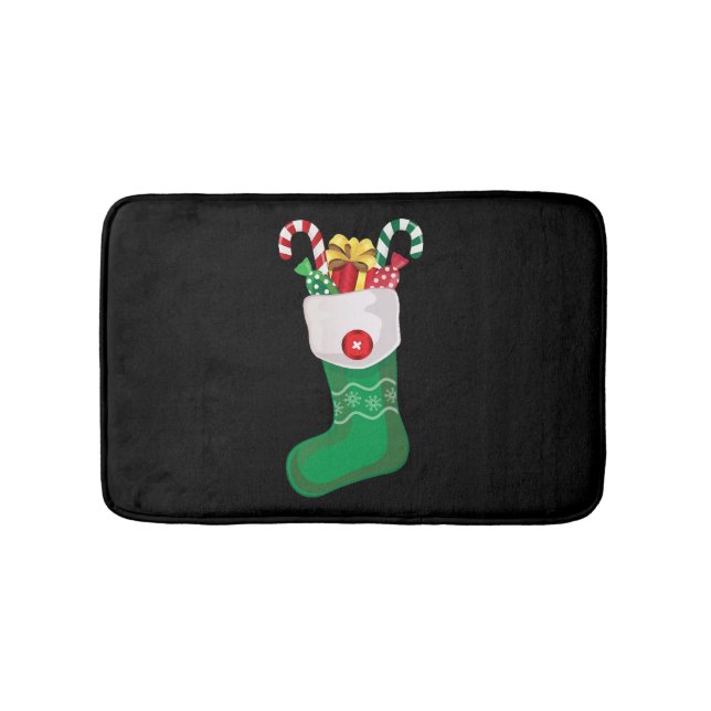 Tapete De Banheiro Parada de Natal Verde (frente)