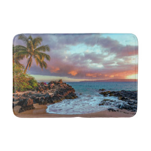 Tapete De Banheiro Paraíso havaiano tropical do Sandy Beach da