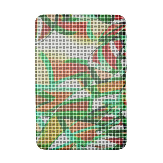 Tapete De Banheiro Parecia uma cesta de tecido sobre uma foto de gram (Frente Vertical)