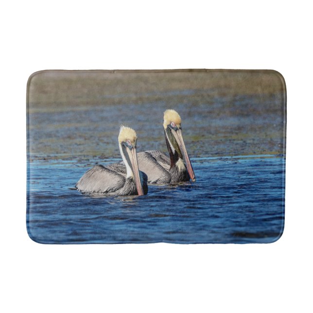 Tapete De Banheiro Pares de pelicanos (Frente)