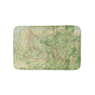 Tapete De Banheiro Parte dianteira ocidental do mapa