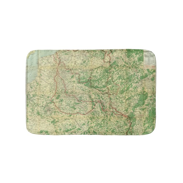 Tapete De Banheiro Parte dianteira ocidental do mapa (frente)