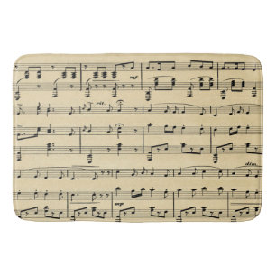 Tapete De Banheiro Partitura antiga