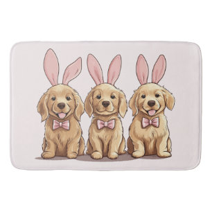 Tapete De Banheiro Páscoa Retriever Cachorros De Cachorro De Cachorro