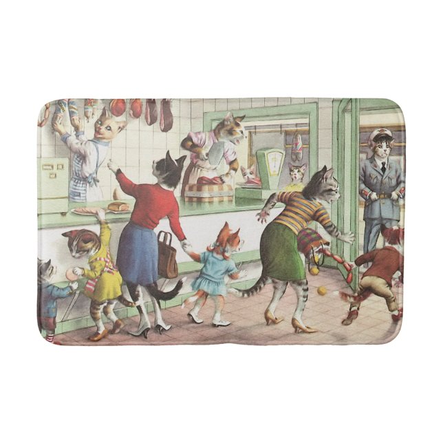 Tapete De Banheiro PASSARELAS: Roubo da loja de carniceiro - esteira (Frente)