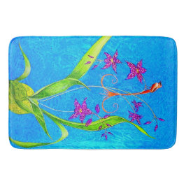 Tapete De Banheiro Pássaro Orquídeo bonito