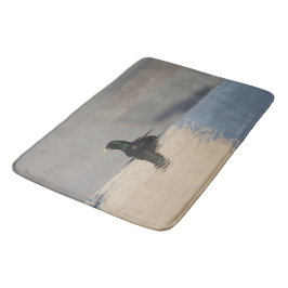 Tapete De Banheiro Pássaro Pequeno na Água