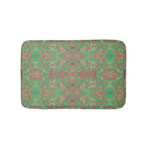 Tapete De Banheiro Pássaros árabes Bohemian Oriental Boho Red Green