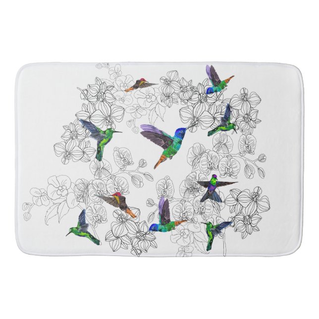 Tapete De Banheiro Pássaros primavera - Hummingbird - Escolha/adicion (Frente)