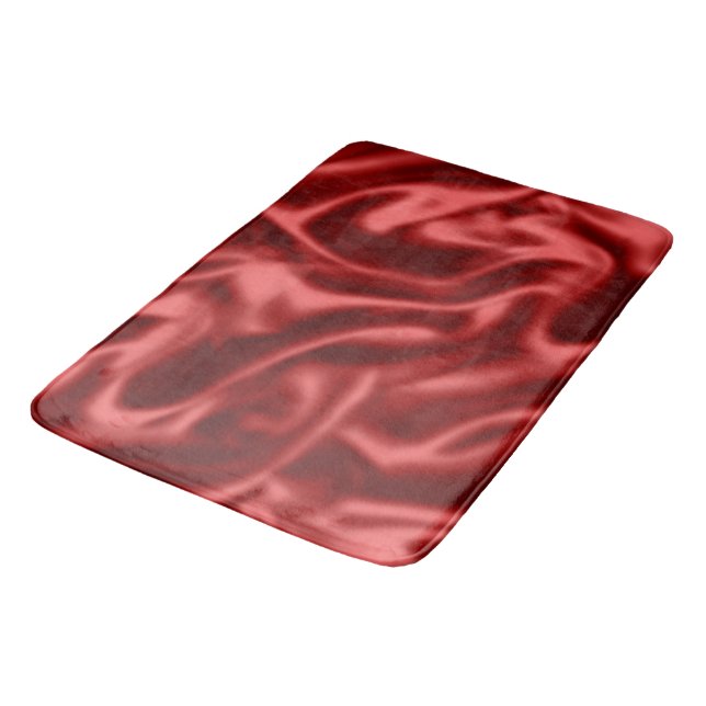 Tapete De Banheiro Passion Red Romantic Faux Satin (Angulado)