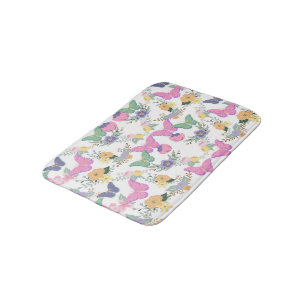 Tapete De Banheiro Pastel Butterflies Bath Mat