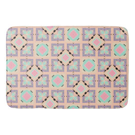 Tapete De Banheiro Pastel Geometric Tile Pattern | Pink Mint Purple