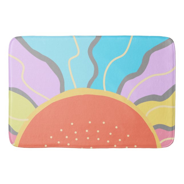 Tapete De Banheiro Pastel Sunrise (Frente)