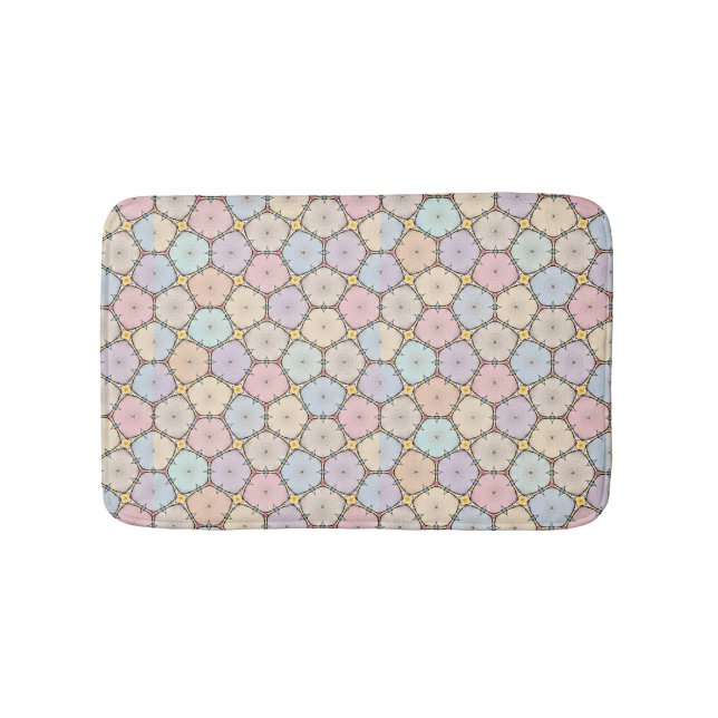 Tapete De Banheiro Pastel Wood Slices Drawing (frente)