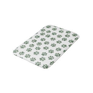 Tapete De Banheiro patas, patas caninas, patas verdes