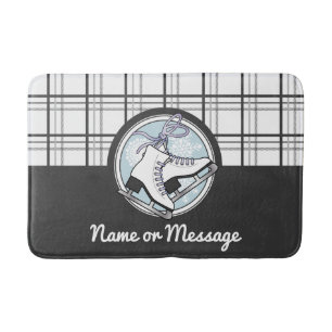 Tapete De Banheiro Patinação de gelo Moderna do Tartan Personalizad