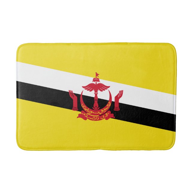Tapete De Banheiro Patriótico Brunei Flag Bath Mat (Frente)
