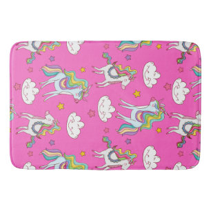 Tapete De Banheiro Patterno Funny Unicorn Cute