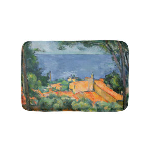 Tapete De Banheiro Paul Cezanne - Estaque com Telhados Vermelhos