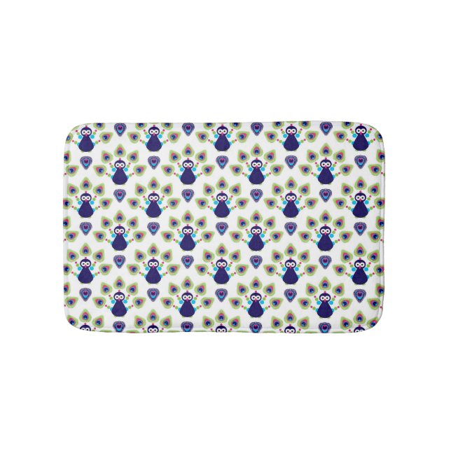 Tapete De Banheiro pavão exótico retro de india (frente)