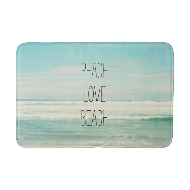 Tapete De Banheiro Peace Love Beach (Frente)